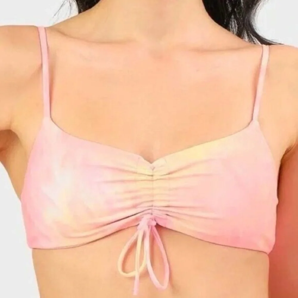 NEW NWT Blackbough Swim Women's Sophia Bikini Top Pink Lemonade Size Medium - Picture 8 of 9